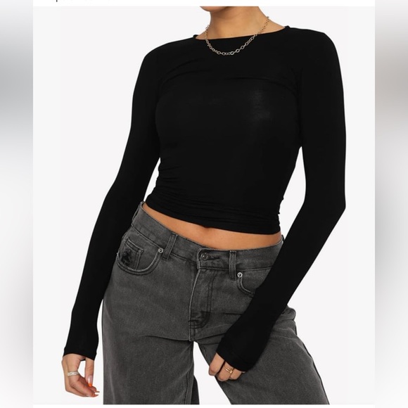 Zara Women's Crop Ribbed Knit Sweater in Black Size SMALL - Picture 12 of 12